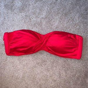 Mossimo Red Bandeau Bathing Suit Top Size Small